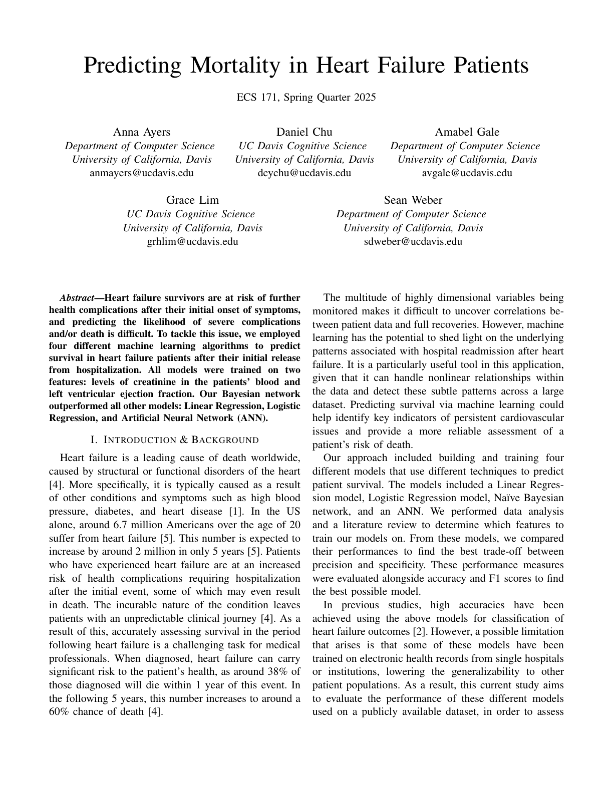 Preview of Predicting Mortality in Heart Failure Patients report